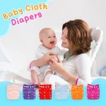 AnAnBaby Reusable Cloth Diapers for Babys, One Size Adjustable Washable Pocket Nappy Covers 6 Pack with 9pcs Microfiber Inserts for Toddler Boys & Girls - Image 6
